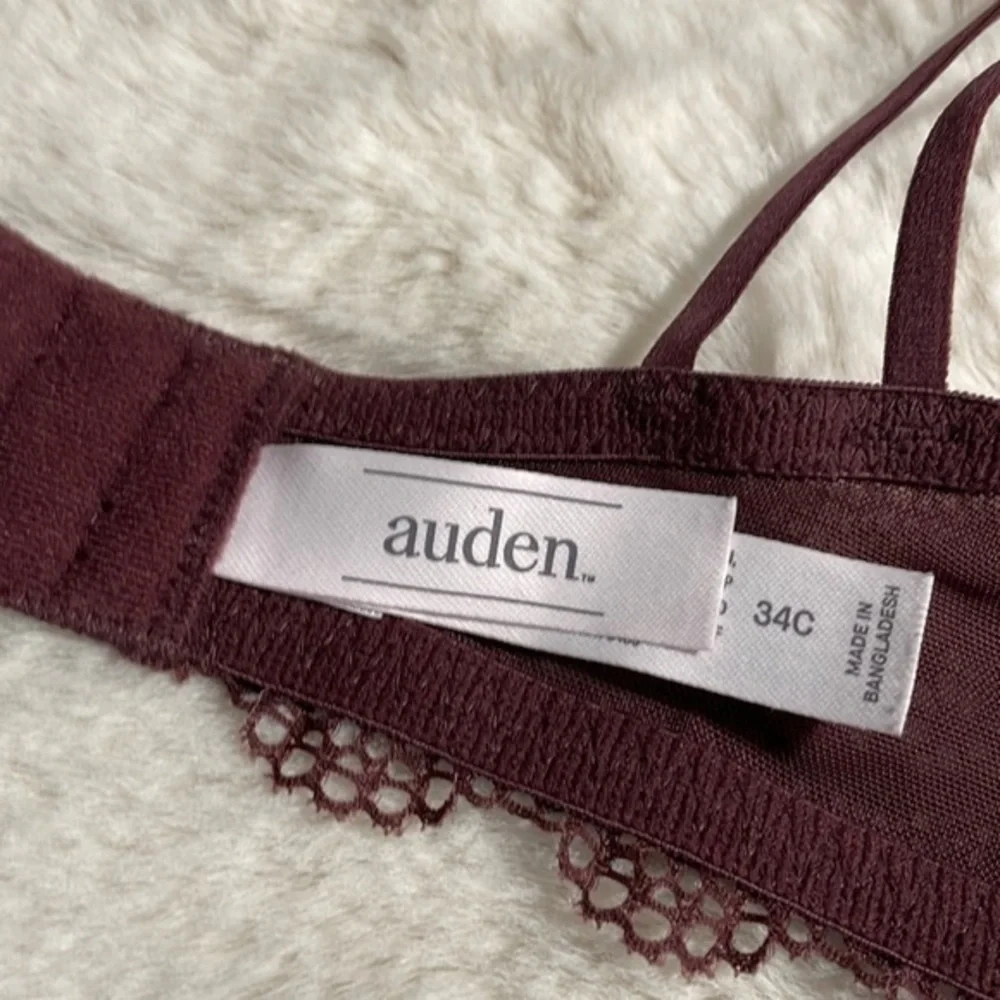 Auden bra 34C gorgeous burgundy bra